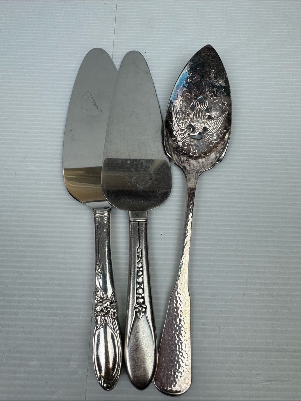VTG Mixed Silverplate & Stainless Serving Flatware Lot Of 7 Silverware Rogers - Picture 8 of 13